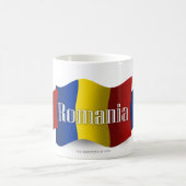 Rumänische Wave Flag Kaffeetasse (Mittel)