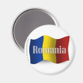Rumänische Wave Flag Magnet (Vorderseite/Rückseite)