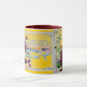RUMÄNISCHE Winterlandschaft mit Stiefmütterchen Tasse (Zentrum)