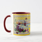 RUMÄNISCHE Winterlandschaft mit Stiefmütterchen Tasse (Links)