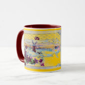 RUMÄNISCHE Winterlandschaft mit Stiefmütterchen Tasse (Vorderseite Links)