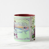 RUMÄNISCHE Winterlandschaft mit Stiefmütterchen Tasse (Zentrum)