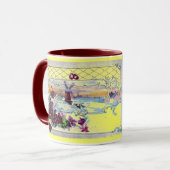 RUMÄNISCHE Winterlandschaft, Stiefmütterchen, Blum Tasse (Vorderseite Links)
