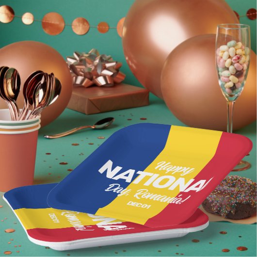 Rumänischer Unabhängigkeitstag Rumänische National Pappteller (Multi)