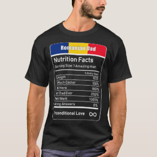 Rumänischer Vater Ernährung Fakten Vatertag Gesc T-Shirt