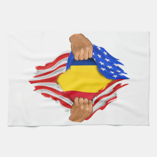 Rumänisches Blut in mir T-Shirt Rumänien Flagge Geschirrtuch