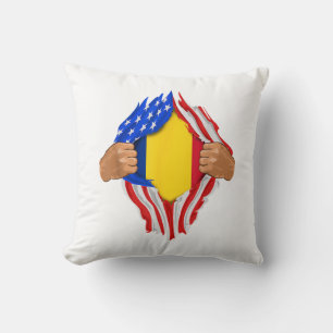 Rumänisches Blut in mir T-Shirt Rumänien Flagge Kissen