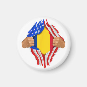 Rumänisches Blut in mir T-Shirt Rumänien Flagge Magnet