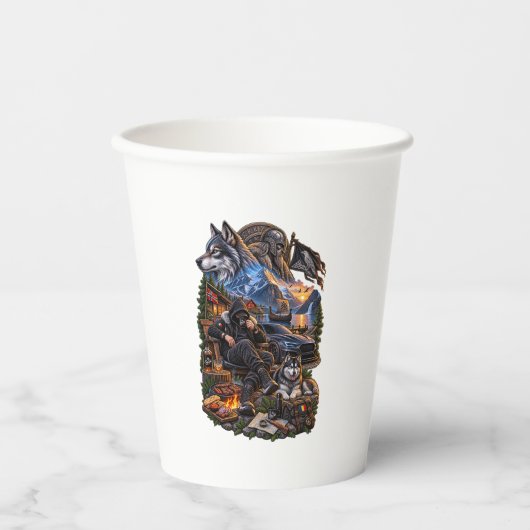 rumänisches Design Pappbecher (Vorderseite)
