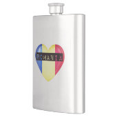 Rumänisches Flaggenherz Flachmann (Links)