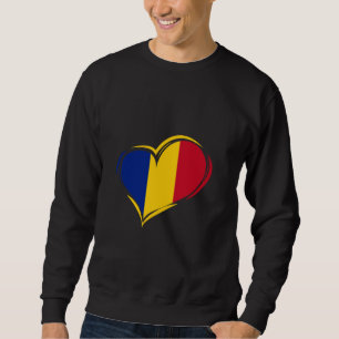 Rumänisches Flaggenherz Rumänischer Pride Patrioti Sweatshirt