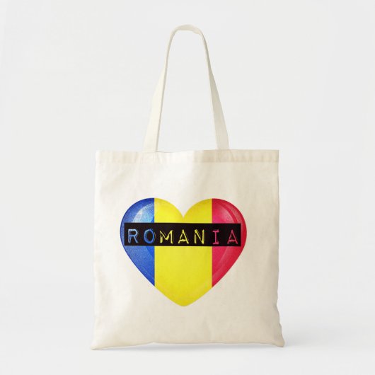 Rumänisches Flaggenherz Tragetasche (Vorne)