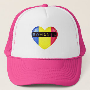 Rumänisches Flaggenherz Truckerkappe