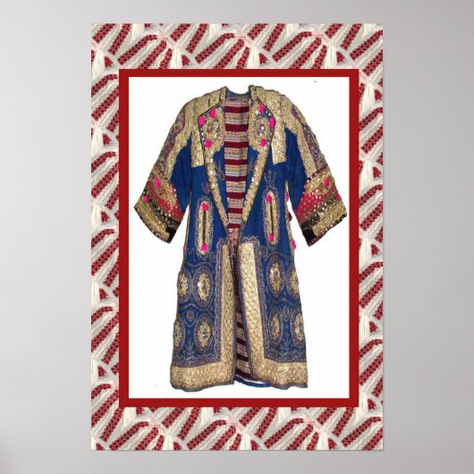 Rumänisches Handwerk, bestickt mit Kakao t4 Poster (Vorne)