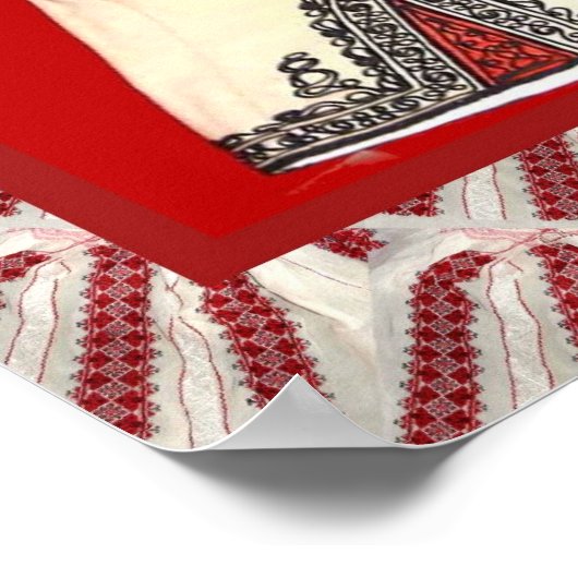 Rumänisches Handwerk, bestickt Poster (Ecke)