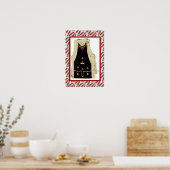 Rumänisches Handwerk, bestickt über Kleid Poster (Küche)