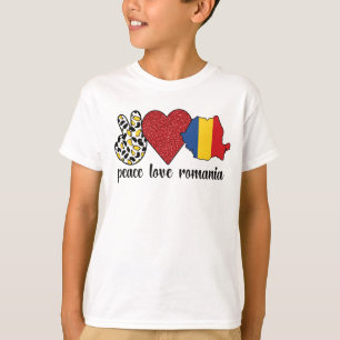 Rumänisches Roots Rumänien Flagge Rumänisches E T-Shirt