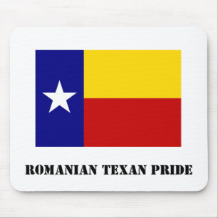 Rumänisches Texan-Stolz-Weiß Mousepad