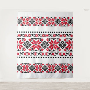 Rumänisches traditionelles Motiv "Die Sterne" Wandteppich