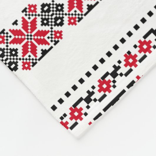 Rumänisches traditionelles Motiv "The Stars" Fleecedecke (Ecke)