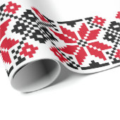 Rumänisches traditionelles Motiv "The Stars" Geschenkpapier (Rolleneckpunkt)