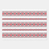 Rumänisches traditionelles Motiv "The Stars" Geschenkpapier Set (Vorderseite)