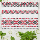 Rumänisches traditionelles Motiv "The Stars" Geschirrtuch (Gefaltet)