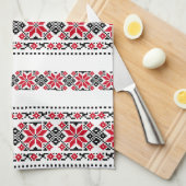 Rumänisches traditionelles Motiv "The Stars" Geschirrtuch (Viertel Falte)