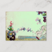 RUMÄNTICA Eleganter Blumenkorb, Stiefmütterchen gr Visitenkarte (Rückseite)