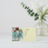 RUMÄNTIKA Rose für antike Blume, Blütencreme Visitenkarte (Stehend Vorderseite)