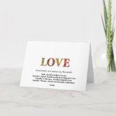 Rumba Dance - Cream Grußkarte Karte (Rückseite)