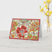 Rumba Dance - Cream Grußkarte Karte (Gelbe Blume)