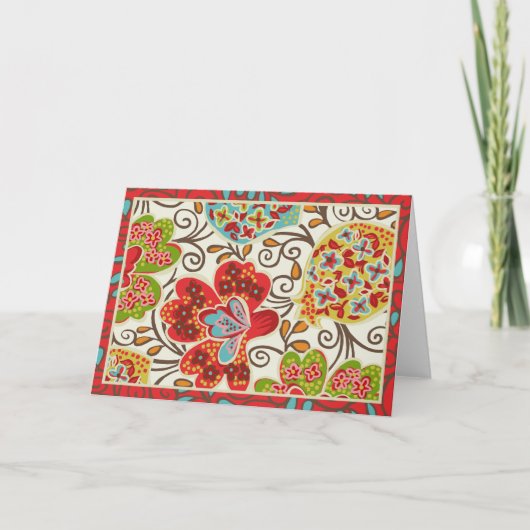 Rumba Dance - Cream Grußkarte Karte (Vorderseite)