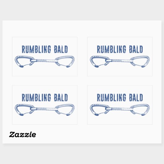 Rumbling Bald Climbing Quickdraw Rechteckiger Aufkleber (Blatt)