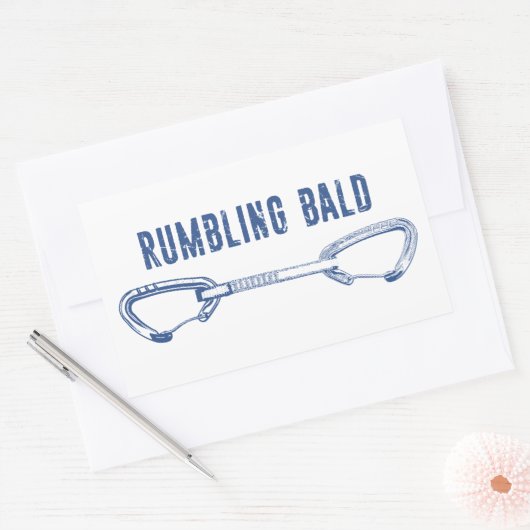 Rumbling Bald Climbing Quickdraw Rechteckiger Aufkleber (Umschlag)
