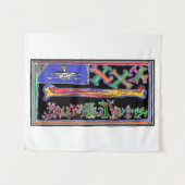 RUMBULLETS NEW VERSION PIRATE FLAG TAPESTRY WANDTEPPICH (Vorderseite (Horizontal))