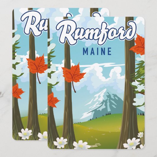 Rumford Maine Reiseplakat (Vorne/Hinten)