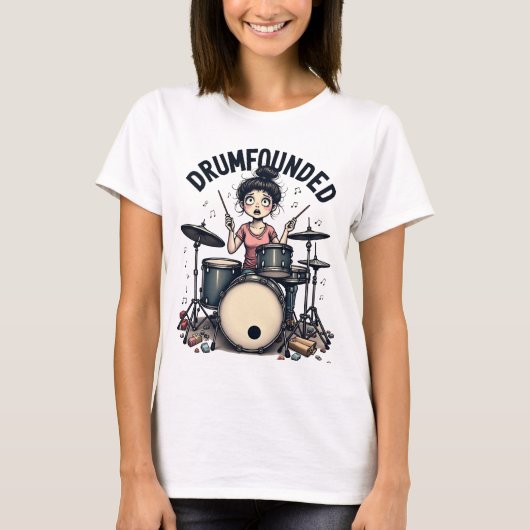 rumfounded | Funny Vintage Mom Drummer Shirt (Vorderseite)