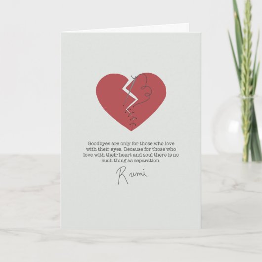 Rumi Abschiede Broken Heart Karte (Vorderseite)