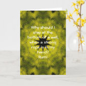 Rumi Action Inspiration Quotation Sprichwort Karte (Gelbe Blume)