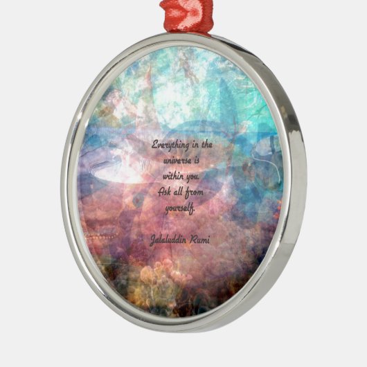 Rumi Aufschlussziffer über Energie und Universum Ornament Aus Metall (Links)