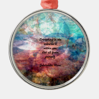Rumi Aufschlussziffer über Energie und Universum Ornament Aus Metall