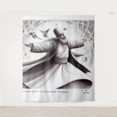 RUMI DANCE QUOTE ART WANDTEPPICH (Vorderseite)