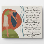 Rumi Dance Quote mit Dancer Tabletop Fotoplatte (Vorderseite)