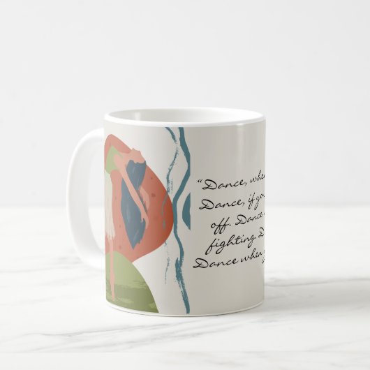 Rumi Dance Quote mit Tänzer Kaffeetasse (Vorderseite Links)