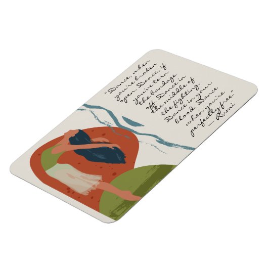 Rumi Dance Quote mit Tänzer Magnet (Linke Seite)