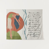 Rumi Dance Quote mit Tänzer Wandteppich (Vorderseite (Horizontal))