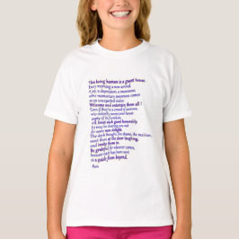 Rumi: der Mensch ist ein Gasthaus T-Shirt