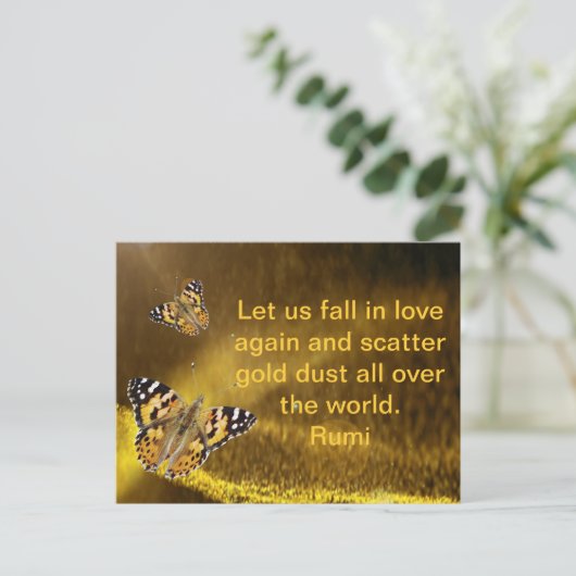 Rumi fällt wieder in Liebe Postkarte (Stehend Vorderseite)