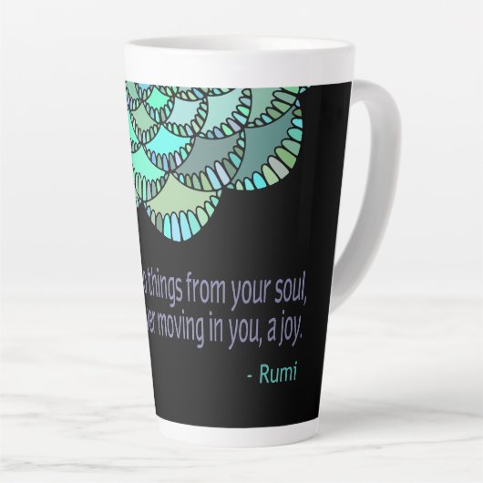 Rumi Fluss in Ihrem Zitat Milchtasse (Rechte Ecke)
